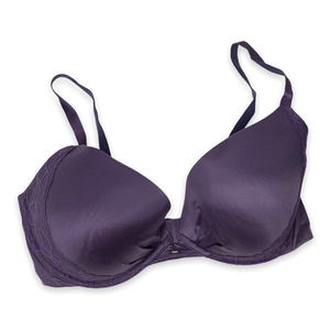 VICTORIA'S SECRET women's plus size purple Fabulous Plunge bra SZ 38DD